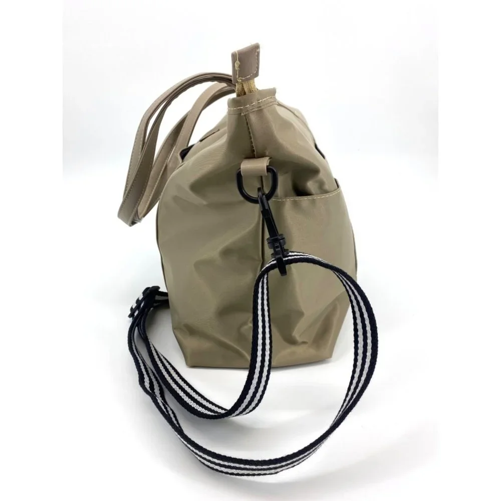 YJ Collection Large Utility Canvas and Nylon Travel Tote Bag NEW